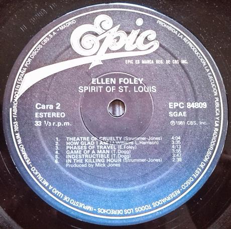 Ellen Foley -Spirit of St. Louis Lp 1981