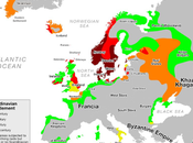 Mapa asentamientos escandinavos medievales Europa