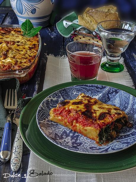 Canelones Rellenos de Espinacas