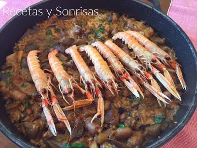 ARROZ CON CONEJO, CIGALAS Y SEPIA