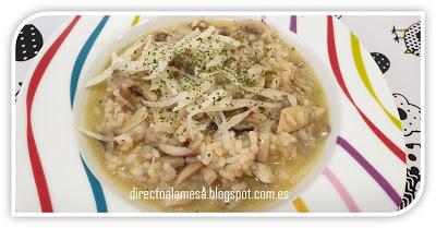 Risotto de setas en olla rápida