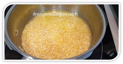 Risotto de setas en olla rápida