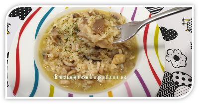 Risotto de setas en olla rápida