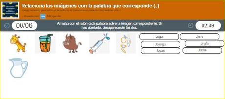 Aprendo a leer y a escribir. La J