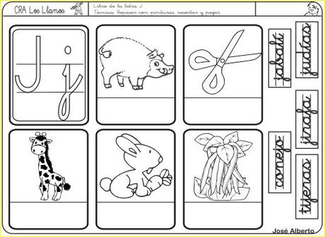 Aprendo a leer y a escribir. La J