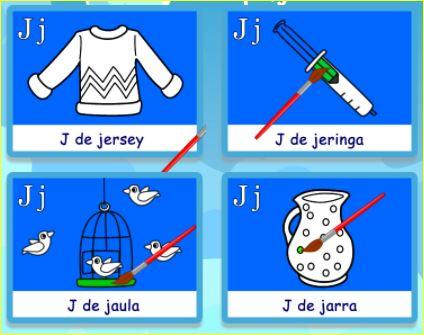 Aprendo a leer y a escribir. La J