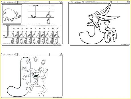 Aprendo a leer y a escribir. La J