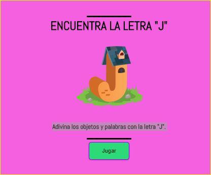 Aprendo a leer y a escribir. La J