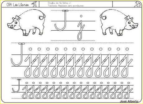 Aprendo a leer y a escribir. La J