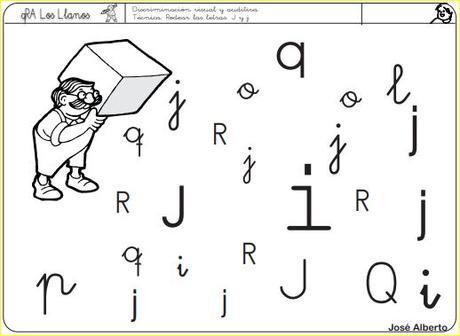 Aprendo a leer y a escribir. La J