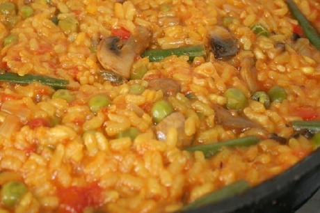 Arroz con verduras y champiñones Arroz con verduras y champiñones