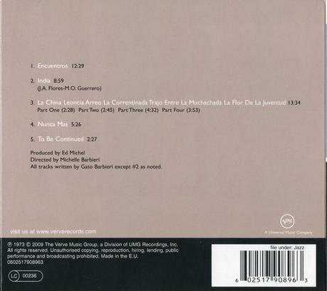 Gato Barbieri - Chapter One Latin America (1973)