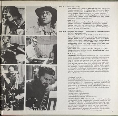 Gato Barbieri - Chapter One Latin America (1973) Gato Barbieri - Chapter One Latin America (1973)