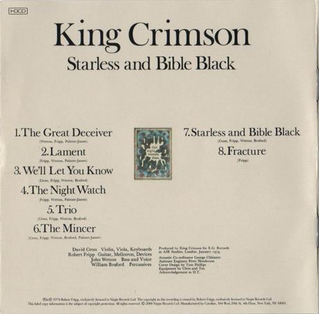 King Crimson - Starless and Bible Black (30th Anniversary Series) (1974 - 2000)