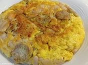 Tortilla butifarra huevo alubias cocidas//Truita botifarra d'ou mongetes cuites Dijous Gras