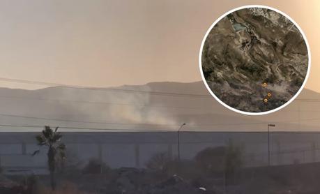 Se registra incendio atrás de la Cañada del Lobo