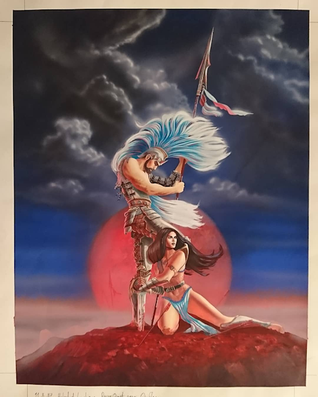 Portada de Runequest 2ª-3ª ed, de Oriflam, por Hubert de Lartigue