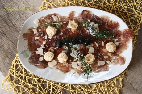 Carpaccio de cecina de Angus  El Ágora de Ángeles