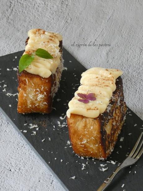 Torrijas a las tres Leches con Coco