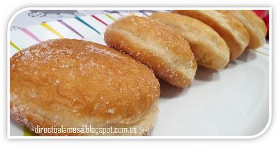 Berlinas rellenas de crema o Krapfen de Carnaval