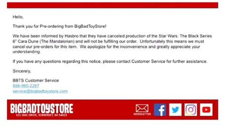 Disney y Hasbro retiran las figuras de Cara Dune y los fans acaparan el resto