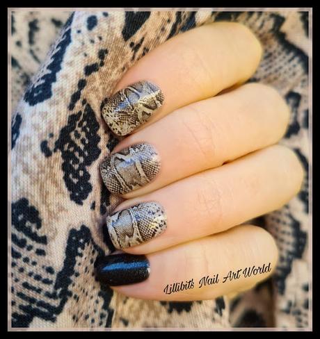 Manicura de serpiente con foil de Born Pretty Store