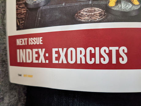 Otro nuevo Index Astartes en la WD de Marzo: Exorcistas