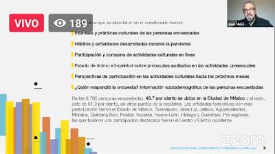 RESALTAN ESPECIALISTAS IMPORTANCIA DE CREAR HÁBITOS Y CONSUMO CULTURAL DURANTE LA PANDEMIA POR COVID-19