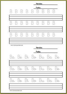 Aprendo a leer y a escribir. La B Aprendo a leer y a escribir. La B