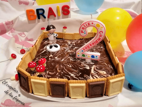 TARTA DE CHOCOLATE CON OBLEAS DE PAN DE ÁNGEL