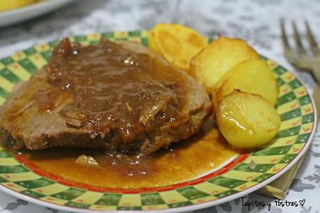 falda de ternera en salsa
