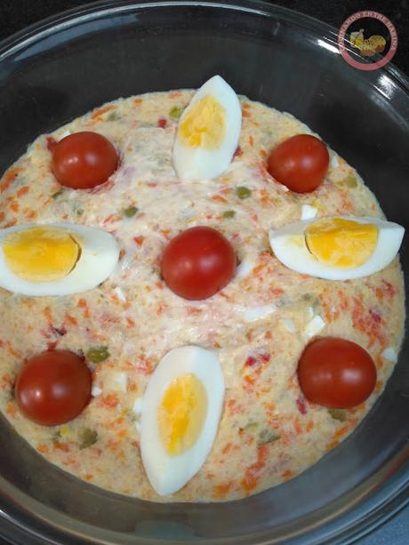ENSALADILLA DE COLIFLOR, BAJA EN HIDRATOS DE CARBONO