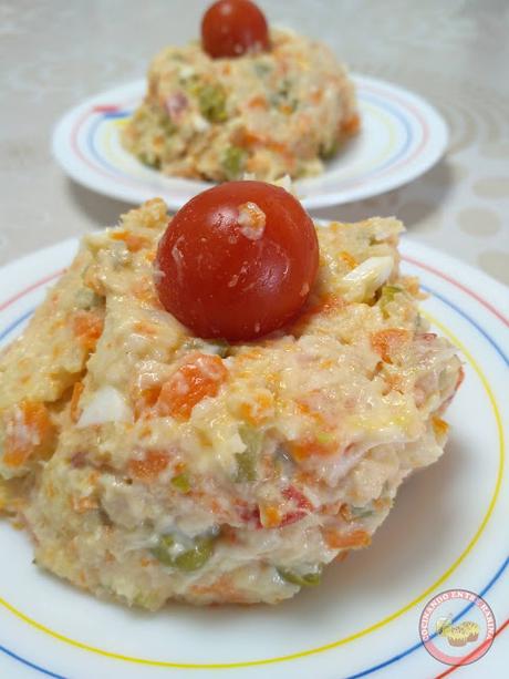 ENSALADILLA DE COLIFLOR, BAJA EN HIDRATOS DE CARBONO