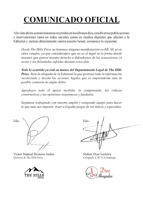 The Hills Press saca un comunicado sobre las acusaciones de abusos laborales