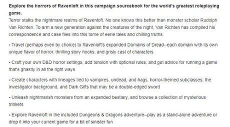 Van Richten’s Guide to Ravenloft para D&D 5ª ed, anunciada