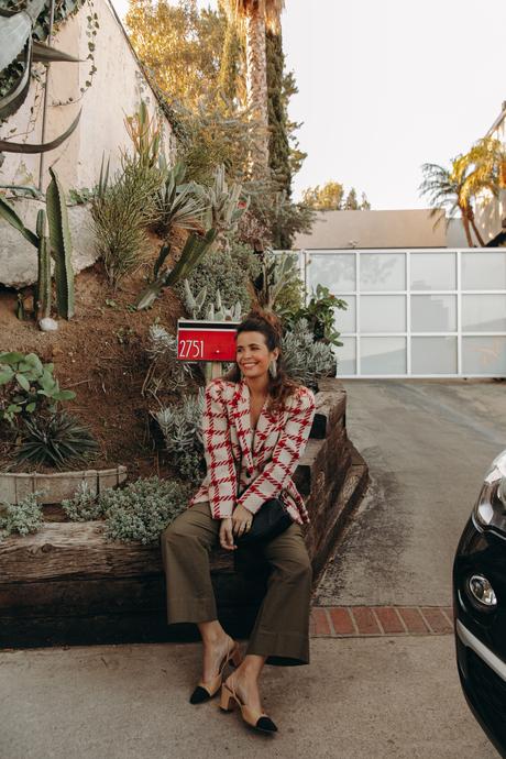 Collage Vintage wearing a Shopbop outfit with Isabel Marant tweed jacket, Chanel slingbacks and Mansur Gavriel bag