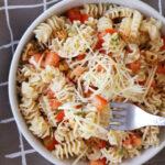ensalada de pasta fideos fresca facil rapida tomate ajo