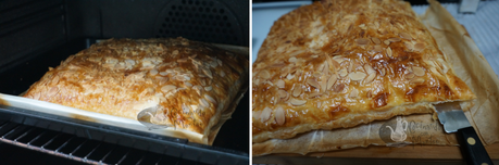 Coca de hojaldre rellena Coca de hojaldre rellena