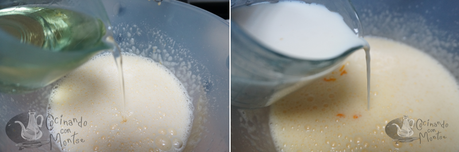 Coca de magdalena con chocolate Coca de magdalena con chocolate