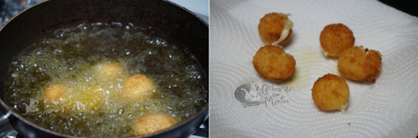 Bolitas de mozzarellas fritas Bolitas de mozzarellas fritas