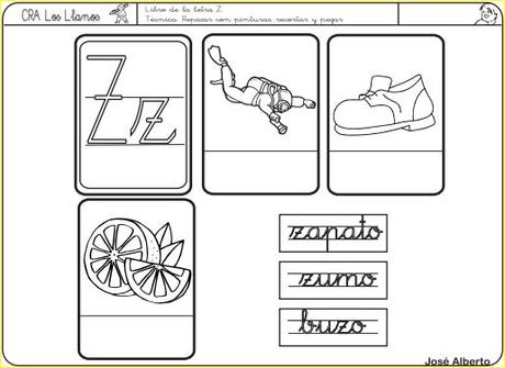 Aprendo a leer y a escribir. La Z Aprendo a leer y a escribir. La Z