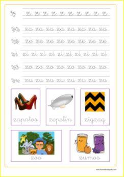 Aprendo a leer y a escribir. La Z Aprendo a leer y a escribir. La Z