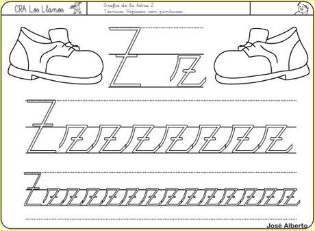 Aprendo a leer y a escribir. La Z