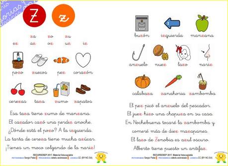 Aprendo a leer y a escribir. La Z Aprendo a leer y a escribir. La Z