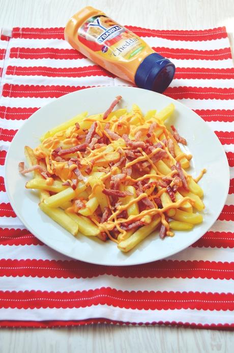 Bacon and cheese fries en freidora sin aceite con Degustabox Bacon and cheese fries en freidora sin aceite con Degustabox