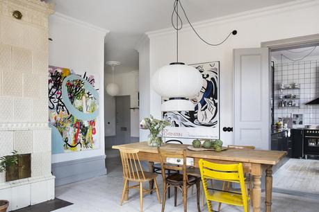 Un apartamento lleno de creatividad y arte.