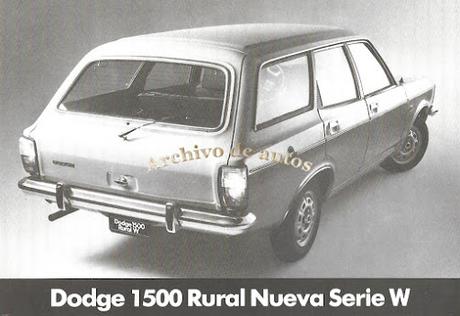 Dodge 1500  Rural Nueva Serie W 1980