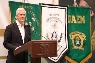 CON TRABAJO Y VOLUNTAD LA UAEM AFRONTA LOS RETOS DE LA PANDEMIA PARA MANTENER SU CALIDAD EDUCATIVA Y CONTINUAR FORMANDO A SUS ESTUDIANTES: ALFREDO DEL MAZO CON TRABAJO Y VOLUNTAD LA UAEM AFRONTA LOS RETOS DE LA PANDEMIA PARA MANTENER SU CALIDAD EDUCATIVA Y CONTINUAR FORMANDO A SUS ESTUDIANTES: ALFREDO DEL MAZO