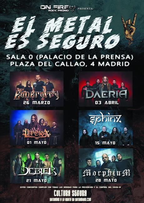 EL METAL ES SEGURO Un ciclo de conciertos de Metal en MADRID por ON FIRE