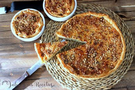 QUICHE DE JAMÓN, QUESO Y CHORIZO quiche de jamón